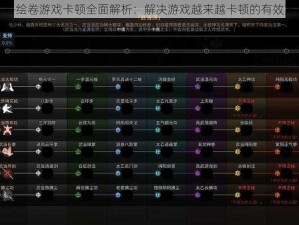 太吾绘卷游戏卡顿全面解析：解决游戏越来越卡顿的有效方法