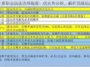 热血江湖手游土豪职业玩法选择指南：优劣势分析，解析顶级玩家职业攻略之道