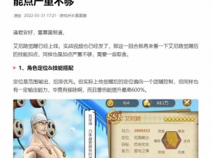 航海王燃烧意志艾尼路终极加点攻略：解析最佳技能强化方案，助力登顶天梯之战