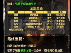 龙之信条2斯芬克斯谜题任务攻略：详细解析支线任务中的谜语挑战