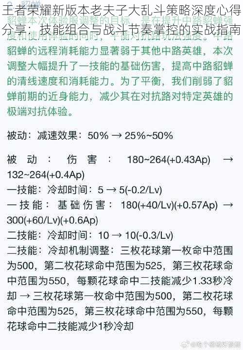 王者荣耀新版本老夫子大乱斗策略深度心得分享：技能组合与战斗节奏掌控的实战指南