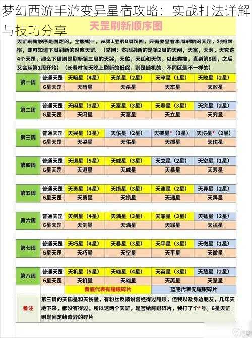 梦幻西游手游变异星宿攻略：实战打法详解与技巧分享