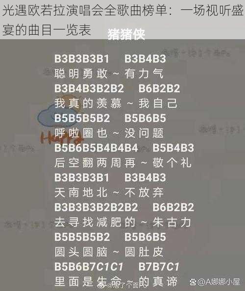光遇欧若拉演唱会全歌曲榜单：一场视听盛宴的曲目一览表