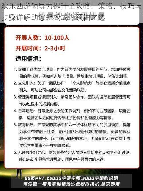 欢乐西游领导力提升全攻略：策略、技巧与步骤详解助您轻松成为领袖之选