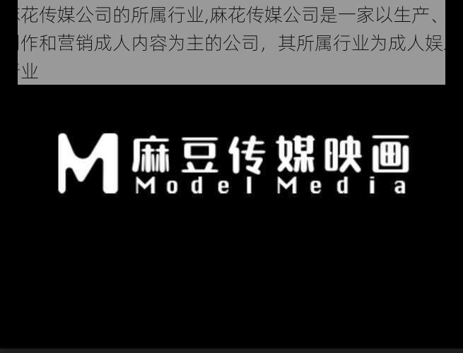 麻花传媒公司的所属行业,麻花传媒公司是一家以生产、制作和营销成人内容为主的公司，其所属行业为成人娱乐行业