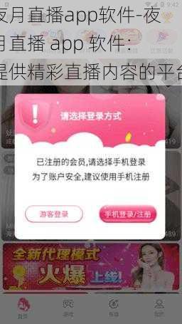 夜月直播app软件-夜月直播 app 软件：提供精彩直播内容的平台