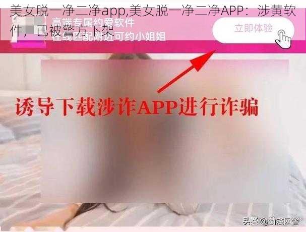 美女脱一净二净app,美女脱一净二净APP：涉黄软件，已被警方下架