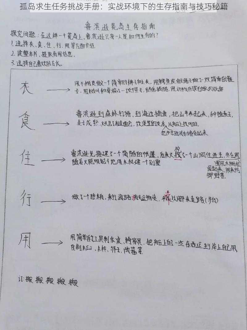 孤岛求生任务挑战手册：实战环境下的生存指南与技巧秘籍