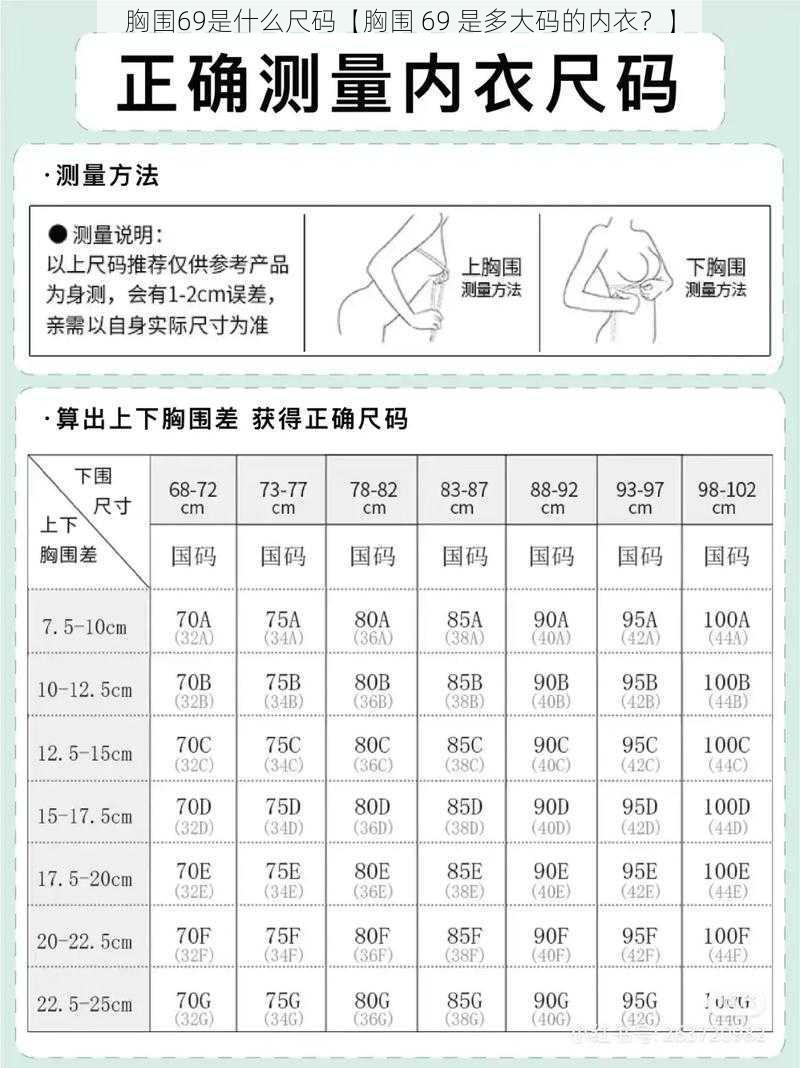 胸围69是什么尺码【胸围 69 是多大码的内衣？】