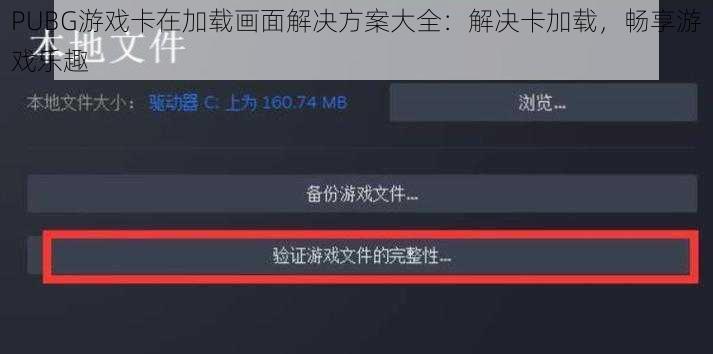 PUBG游戏卡在加载画面解决方案大全：解决卡加载，畅享游戏乐趣