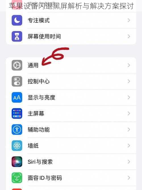 苹果设备闪退黑屏解析与解决方案探讨