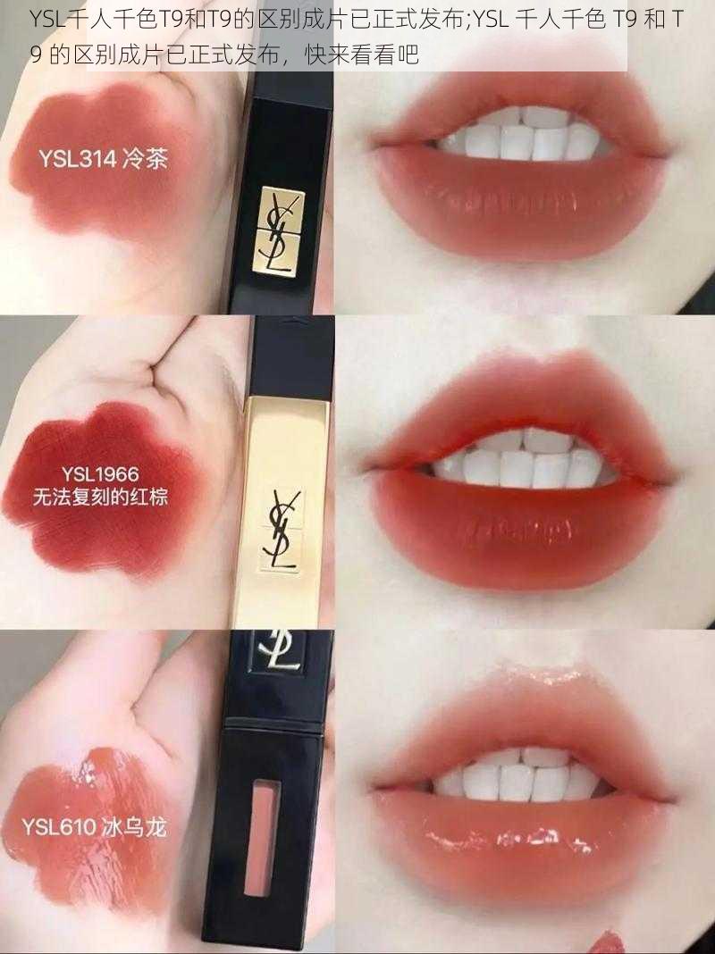 YSL千人千色T9和T9的区别成片已正式发布;YSL 千人千色 T9 和 T9 的区别成片已正式发布，快来看看吧