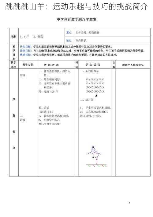 跳跳跳山羊：运动乐趣与技巧的挑战简介