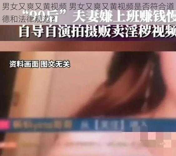 男女又爽又黄视频 男女又爽又黄视频是否符合道德和法律规范？