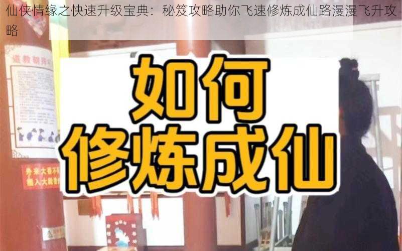 仙侠情缘之快速升级宝典：秘笈攻略助你飞速修炼成仙路漫漫飞升攻略